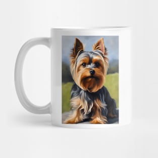 Yorkshire Terrier Dog Breed Oil Painting Mug